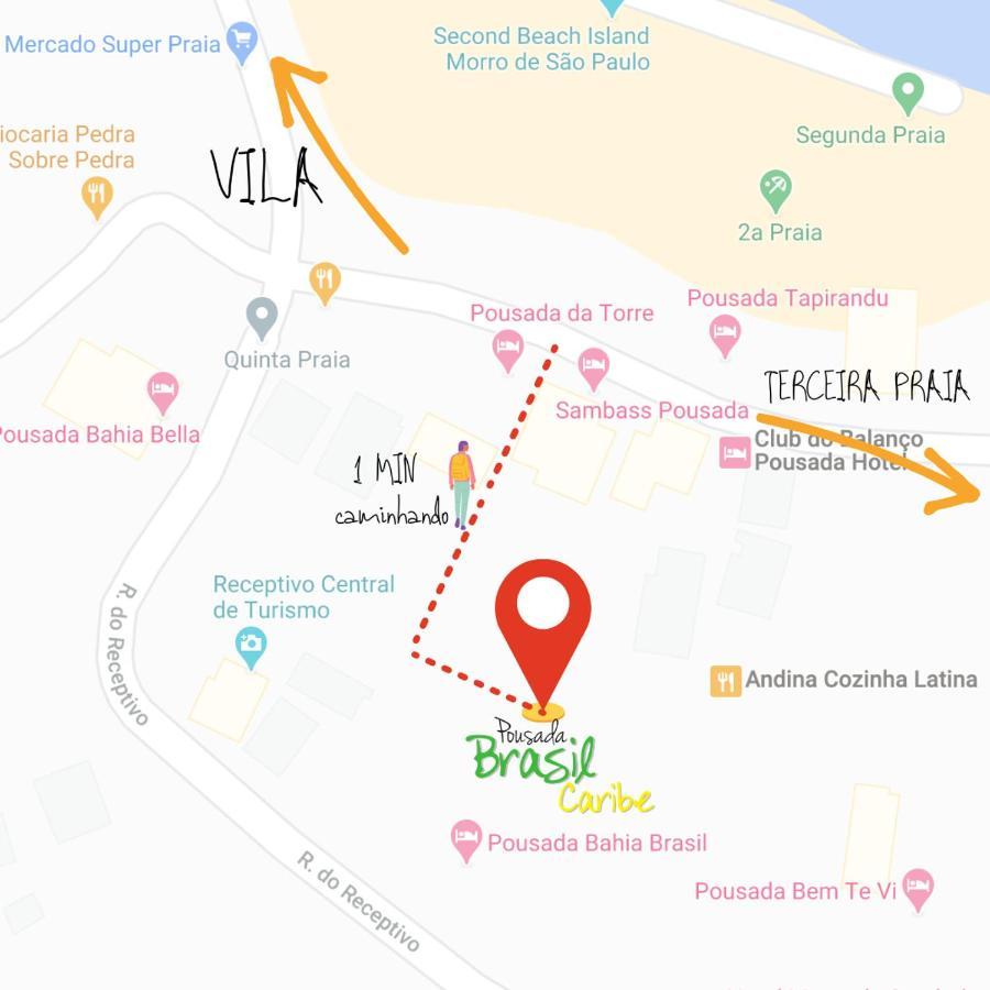 Pousada Brasil Caribe Morro de São Paulo Esterno foto